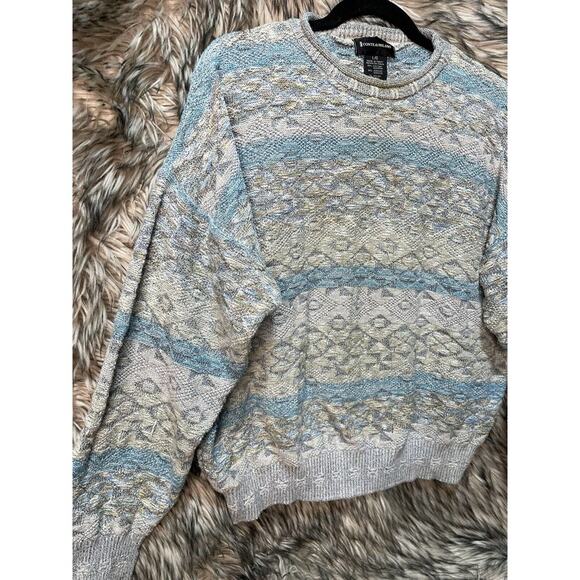 Vintage Conte di Milano Made in Italy Knit Cotton‎ Sweater Men's Size L - Picture 2 of 7